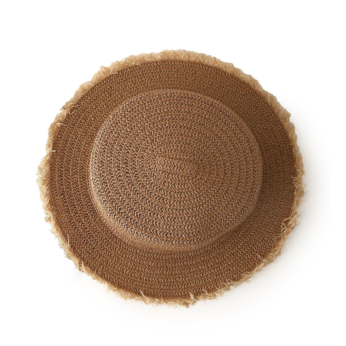 Wholesale Simple Pure Color Raw Edge Straw Hat Nihaojewelry display picture 11