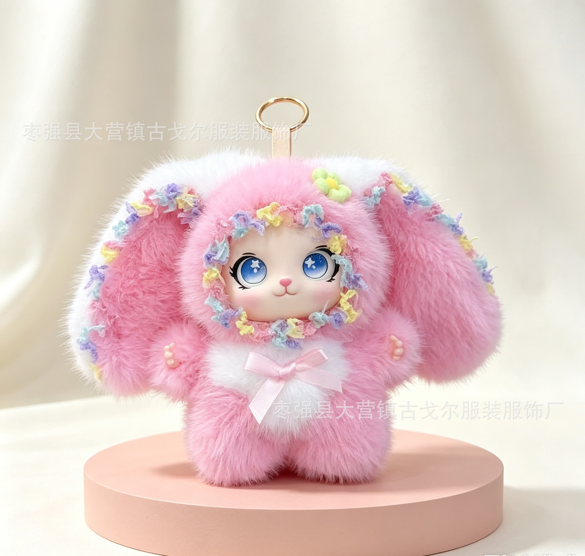 Cross-border popular big-eared rabbit plush pendant doll, rabbit bag accessory, vinyl doll, Loli doll rabbit