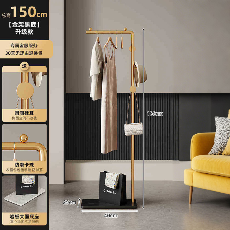 El estante de ropa simple en el dormitorio del piso al techo no ocupa un lugar en el hogar, la ropa de la habitación interior, el perchero, el poste de ropa pequeño, la ropa colgante, el secado