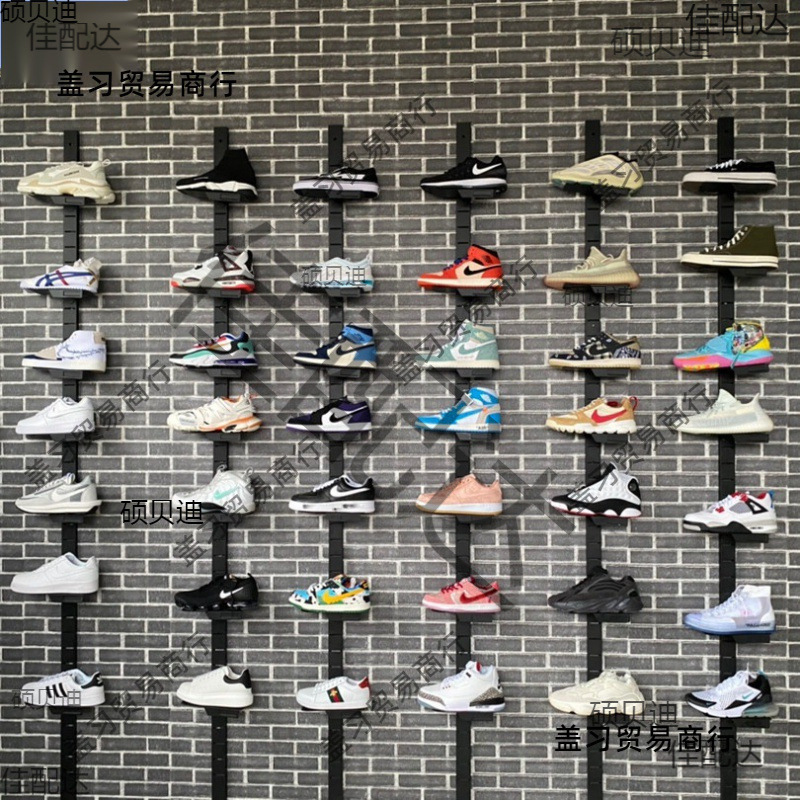 工厂直发鞋店鞋架展示架店铺商用直播展示鞋托货架陈列落地上墙壁