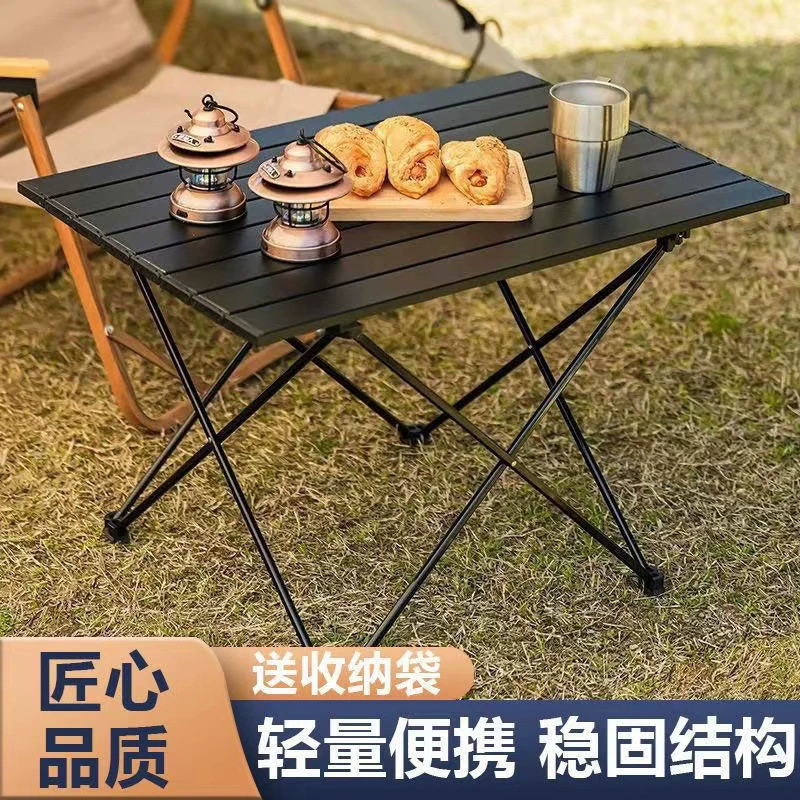Складной столик для пикника завод на открытом воздухе повседневный портативный повышенный портативный кемпинг барбекю деревянный рисунок черный