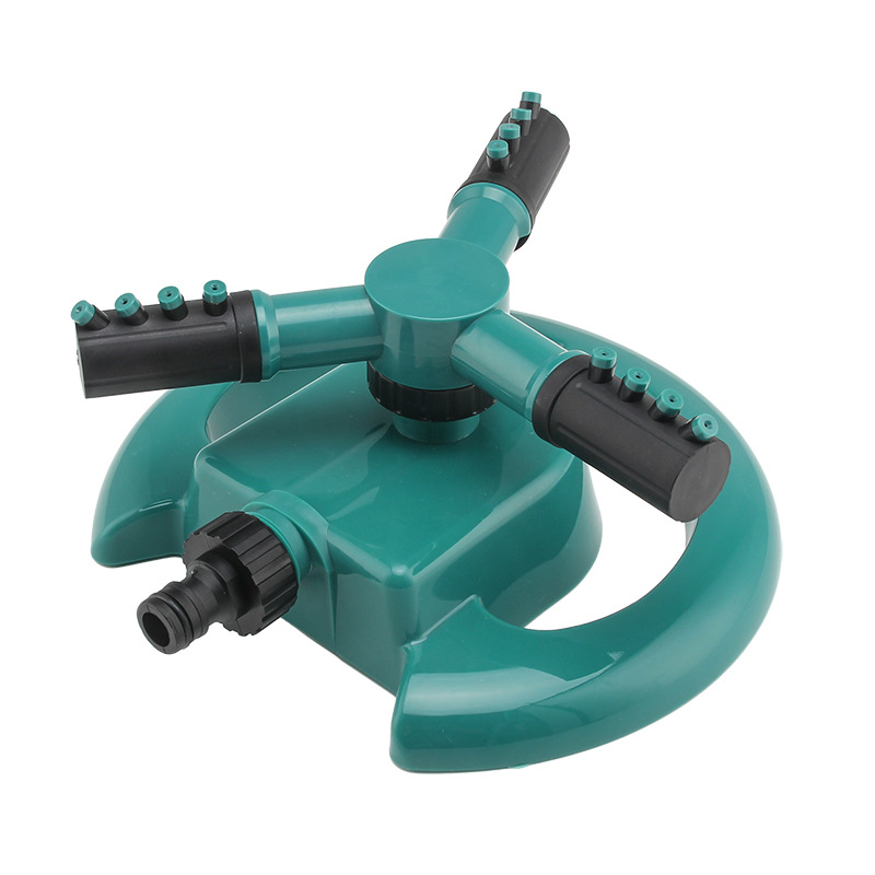 Fabricante 360 grados rotación automática tres tenedor rociador de riego rociador giratorio rociador independiente riego máquina
