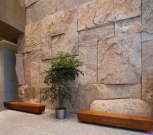 pu石皮客廳電視背景牆人造仿真文化石板輕質PU蘑菇石材批發代發