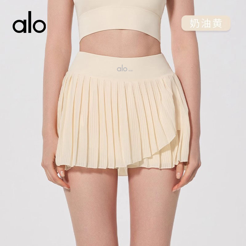 ALO SCO网球裙防走光百褶羽毛球运动短裙跑步瑜伽服透气户外女alo|undefined