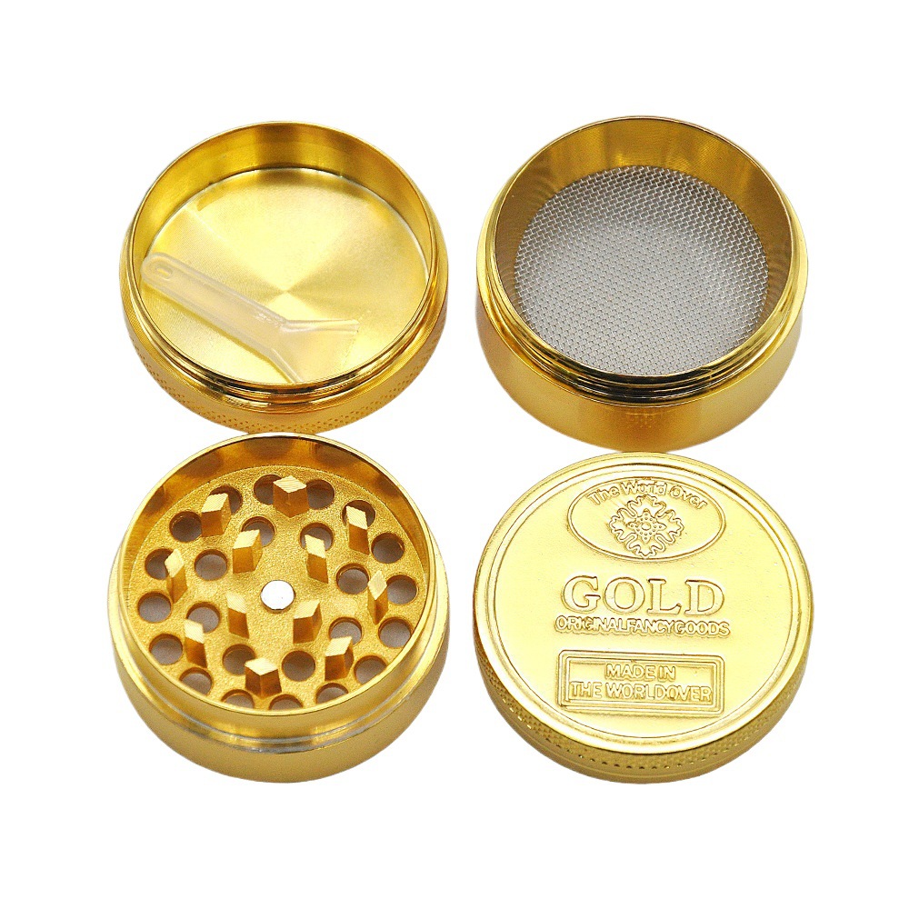 Cross-border direct supply of gold coin grinder zinc alloy four-layer gold coin grinder grinder cigarettes 5