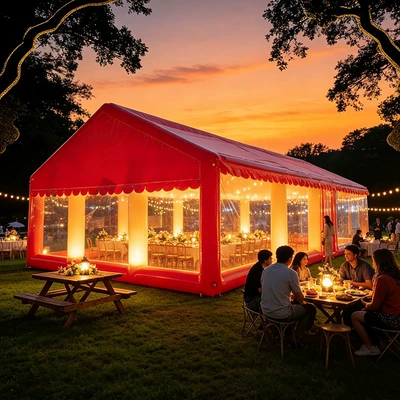 Thermal Insulation, Wind-Resistant, Transparent Tent, Avtomobil dam çadırları - catering-tent-more-than-1-person