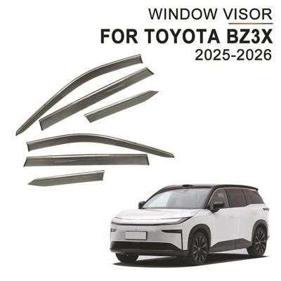 Suitable for the Platinum 3X 2025-2026 GAC Toyota bZ3X window visor (Rain shield) - standard-packaging-bozhi-3x-2025-20266pcswith-bright-strip-rain-guards