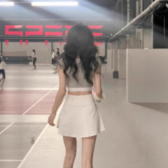 白色瑜伽半身裙女2025新款a字运动短裙网球裙子夏季穿搭高腰裙裤