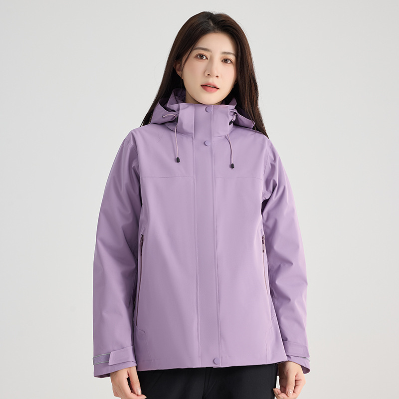 国标GB/T32614冲锋衣男三合一可拆卸抓绒情侣外套防风防水工作服|undefined