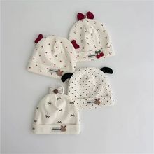 宝宝胎帽新生儿春秋婴儿可爱四季双层男女纯棉无骨a类薄款护头帽