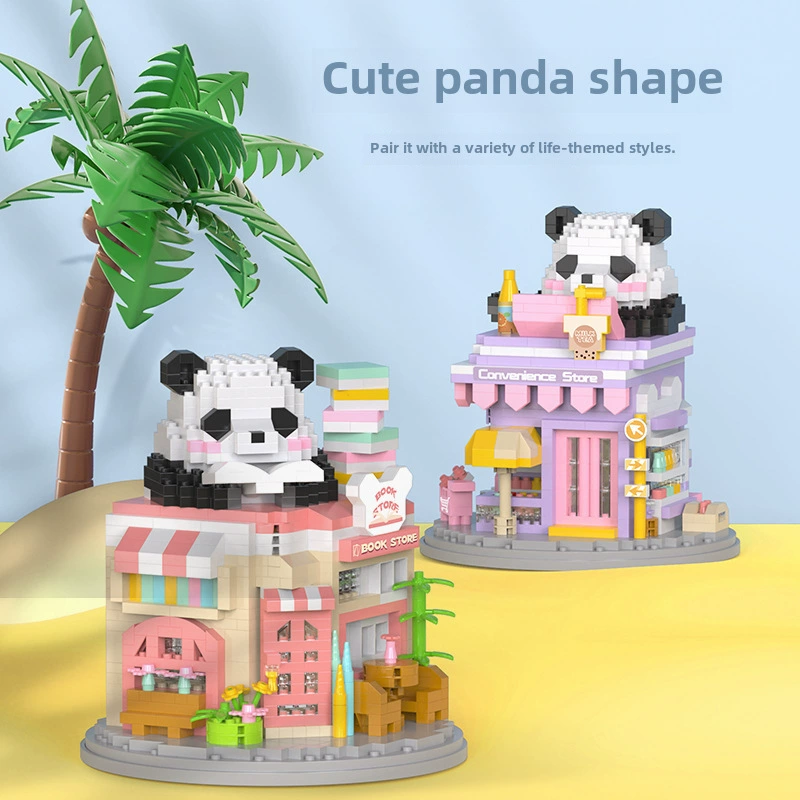 Lego, Chinese constructor, Birthday gift, panda, orchid