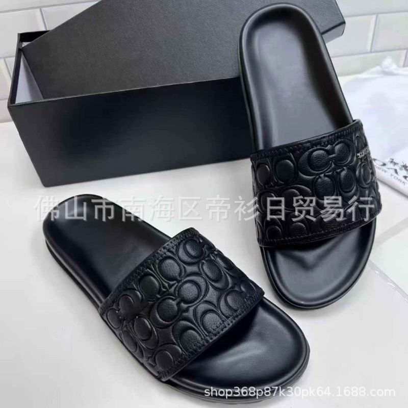 Таиланд Камбоджа Нигерия высокое качество сандалии 2024 летний новый стиль бизнес мужские кожаные тиснения