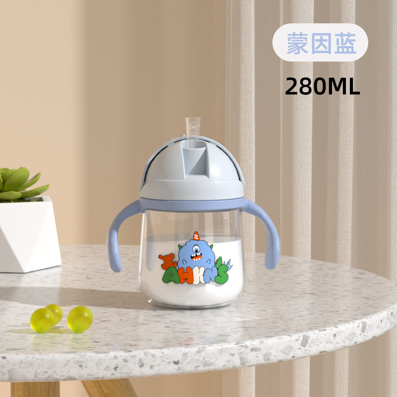 Baby duckbill Cup Milk Cup taza de bebida para niños taza de agua especial para bebés con mango bebida directa anti-estrangulamiento biberón