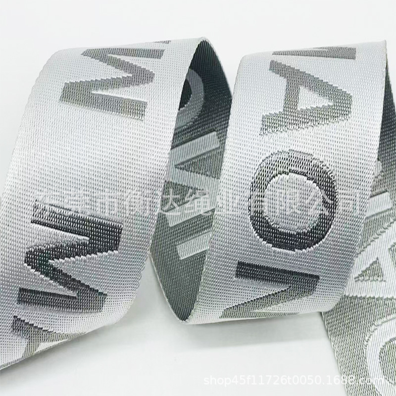 Personalizado 1 - 10cm de espesor 1mm brillante imitación de nylon jacquard cinturón bolsos zapatos sombreros teléfonos móviles correa de tela