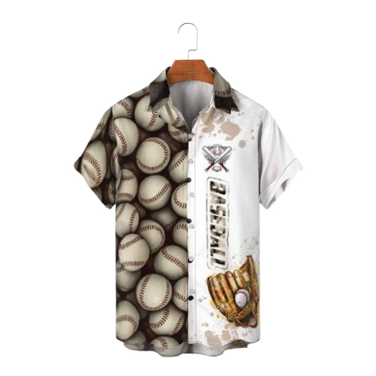 Playa hebilla serie deportes año nuevo camisa cárdigan camisa casual seis hombres Navidad transfronteriza 2024 corto Europa y América