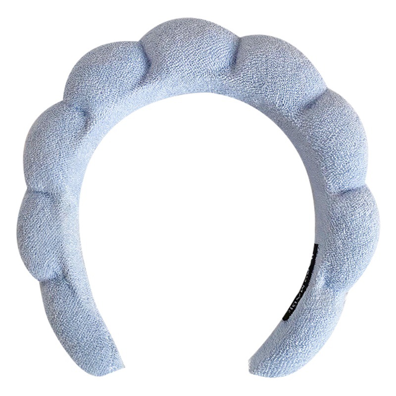 Juego de Diadema de Esponja y Muñequeras de Terciopelo Hecho a Mano para Lavado de Cara y SPA
