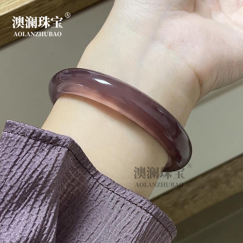 メーカー卸売アイスキングパープルカルセドニーブレスレット翡翠ブレスレット古代スタイル外モンブレスレット女性用|undefined