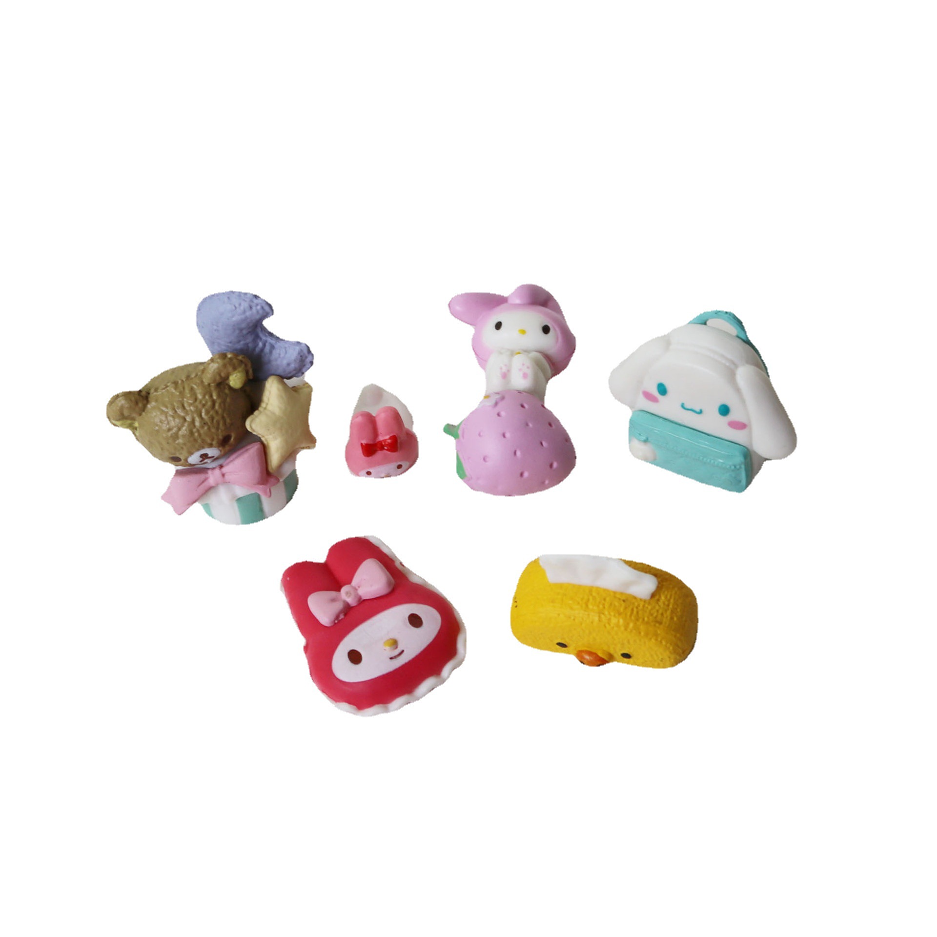 6 멜로디 고양이 인형 냉장고 자석 저장 상자 인형 액세서리 어린이 문구 상자 DIY 장난감 액세서리