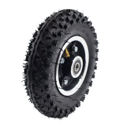 8-inch electric skateboard synchronous wheel inflatable wheel off-road inner and outer tire installation aluminum alloy wheel 200X50 (Yolsuzluq şinləri)