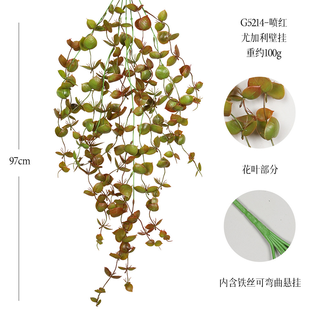 G5214-스프레이 레드 21 메쉬 유칼립투스 벽걸이