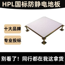 国标HPL防静电地板600*600架空耐磨美压面层厂家直供钢制