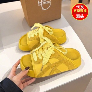 Casual Beach Sandals 2025 New Popular Outer Wear with Skirts, Fashionable and Versatile Summer Thick-Soled Height-Increasing Shoes for Women