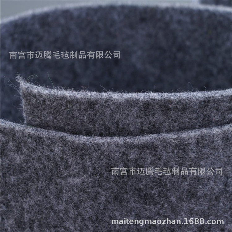 无纺布厂家直供 烟灰色黑色毛毡复合布 白色涤纶针刺毛毡无纺布