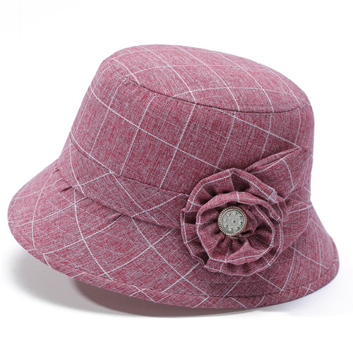 Ladies' single-hat for middle-aged and elderly women, grandmothers, spring and autumn thin elderly sun hat, summer grandmother, mother, fisherman's hat