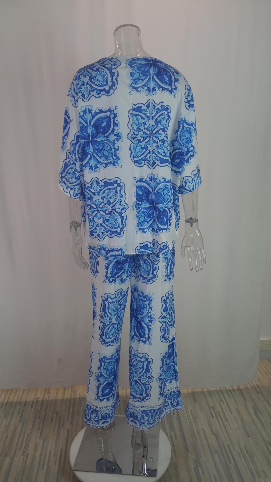 Fiesta A Diario Mujeres Casual Ropa De Calle Impresión Poliéster Conjunto Coordinado De Pantalón Conjuntos De Pantalones display picture 2