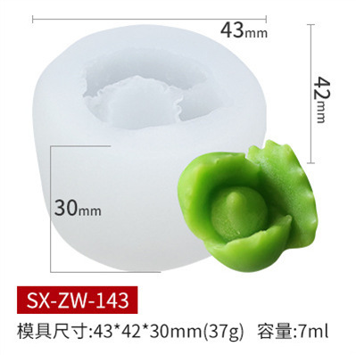 Sanxin tridimensional suculenta silicona vela molde DIY aromaterapia vela fragante piedra yeso pudín pastel herramienta de molienda