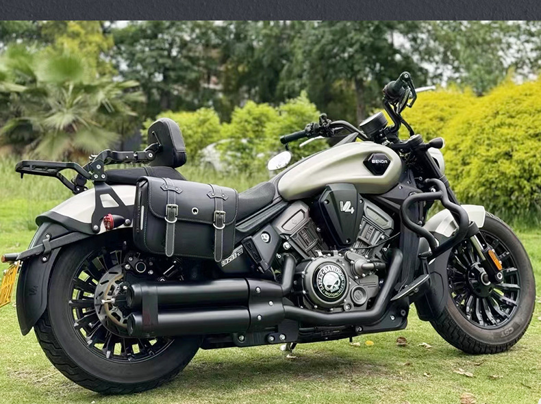 Suitable for Benda Black Flag 500 motorcycle crash bars, anti-fall modification, foldable backrest, quick-release side bags, and luggage rack