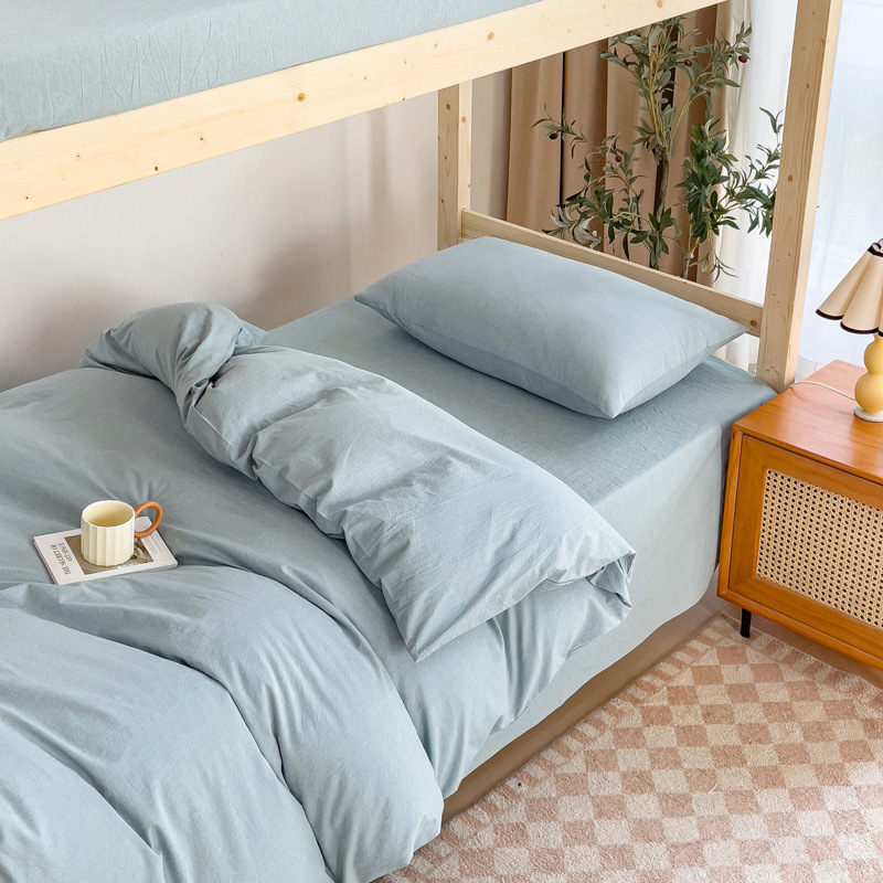 Tejido y lavado con agua Xinjiang algodón estudiantes tres piezas colchón sin aire impreso algodón dormitorio estudiantes piezas necesarias