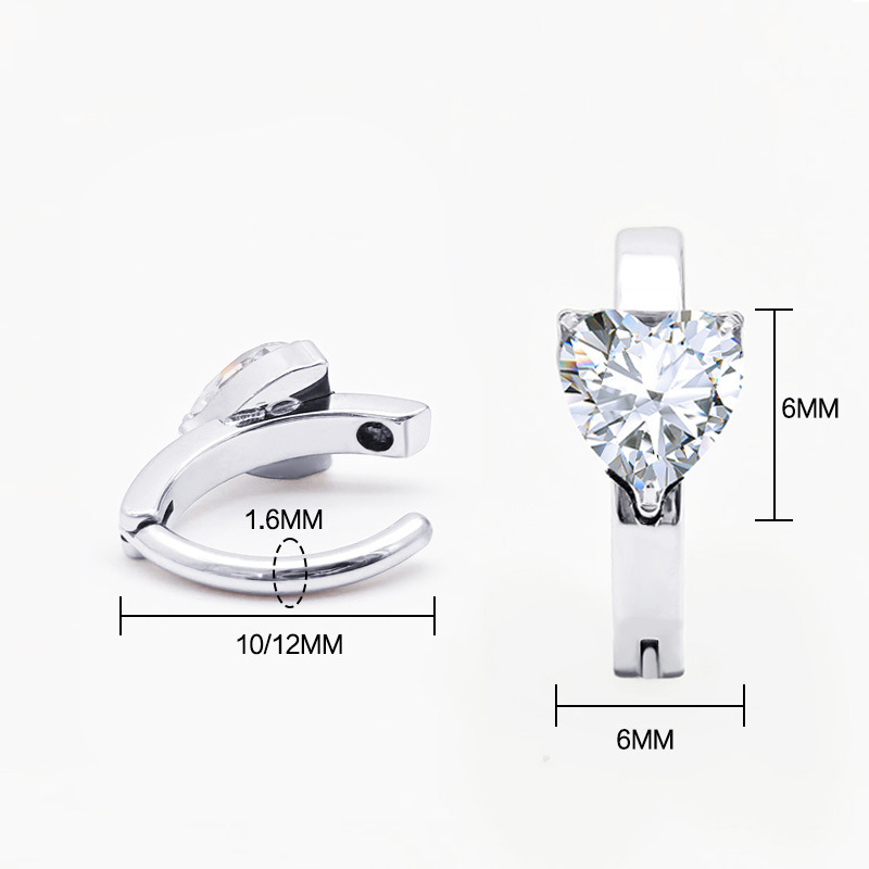 Herz Zirkon Bauchnabelpiercing Aus Titan Für Damen Und Herren_voghion.com