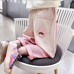 2025新型の女の子のズボン春秋の女性の赤ちゃんのファッションのグラデーションの洋風のズボンの子供の秋の服装のカジュアルなズボン