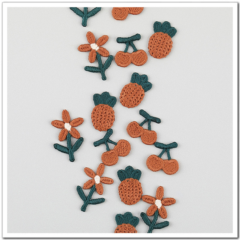 小花朵刺绣布贴T恤卫衣裙裤子diy装饰补丁贴窗帘桌布服装辅料235