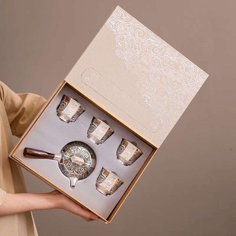 Dunhuang Feitian Handmade Tea Set suit Tea Cup Cover Bowl Teapot Complete Set of Kung Fu Tea Set Chinese Style Gift Giving Dunhuang Feitian Handmade Tea Set suit Tea Cup Cover Bowl Teapot Complete Set of Kung Fu Tea Set Chinese Style Gift Giving