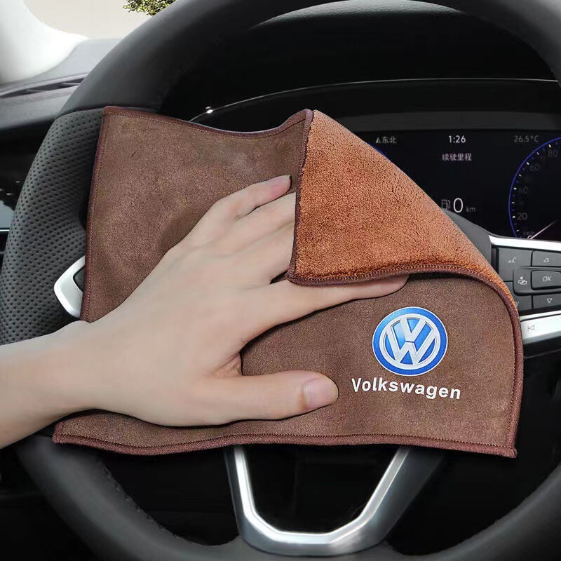 Car Wash Towel Thickened Coral Fleece Absorbent Double-Sided Microfiber Car Waxing Cleaning Beauty Tool