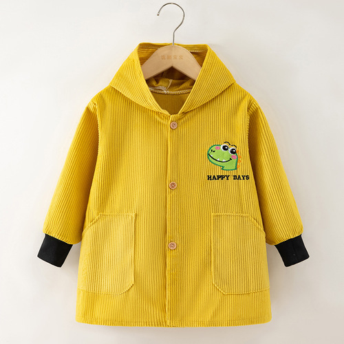 Autumn and winter children's smocks, mid-to-late childhood overalls, outerwear aprons, painting smocks, baby bibs, waterproof meal bibs, protective clothing.