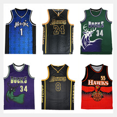 Cross-border basketball uniform Lakers 8#24 Magic 1 Tracy McGrady Bucks Ray Allen gym vest sports jersey men