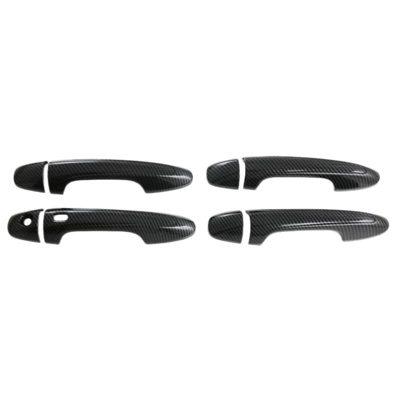 Mirror Cover, Door Handle Sticker, Other Automotive Exterior Supplies - carbon-fiber-single-smart-hole-door-handle