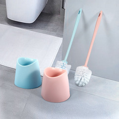 Plastic Handle Toilet Brush Set with Base for Home Use, Wholesale