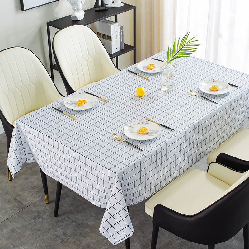Mantel tela impermeable a prueba de aceite desechable Nordic ins Internet celebridad rectangular mantel mesa de café PVC estudiante estera de escritorio