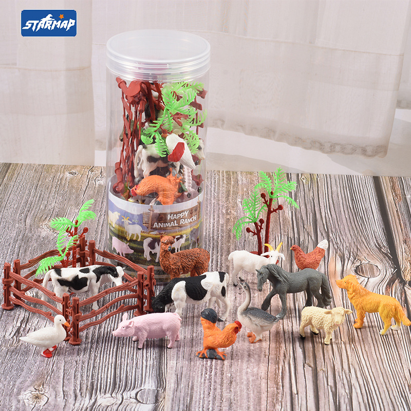 跨境仿真恐龍迷你PVC實心野生動物老虎獅子模型兒童玩具批發