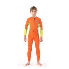 yAlisi Kids 2.5mm Boys' One-piece Swimsuit for Diving, Warm Long Sleeve, Sun Protection, Surfing, Snorkeling Suit for Girls