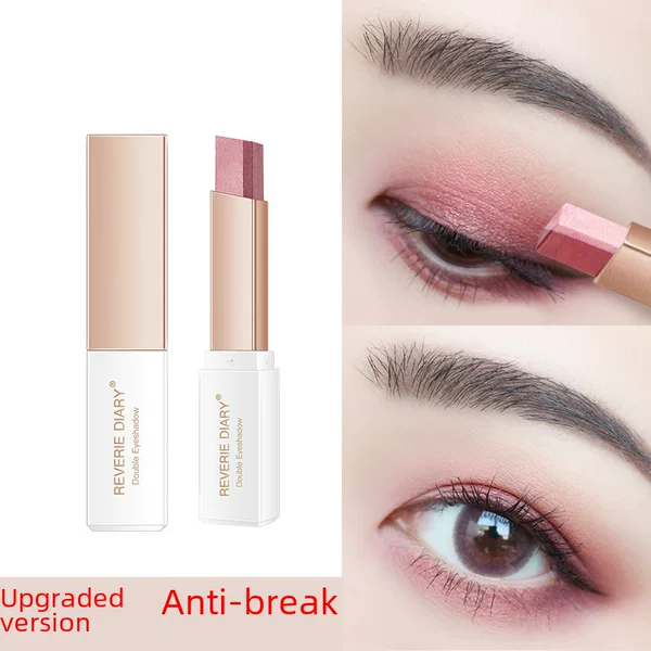 Domestic Makeup Eye Shadow Wholesale Two-Color Eye Shadow Stick One-Touch Lazy Eye Shadow Pearlescent Eye Shadow Pen Non-Smudge Cosmetics