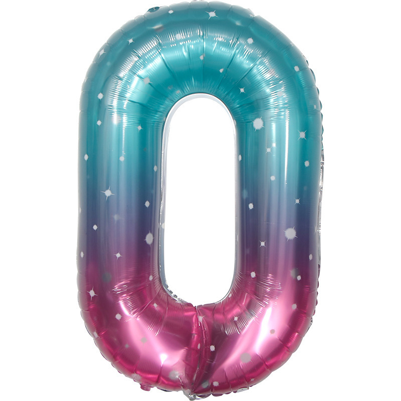 Globo de aluminio digital de 40 pulgadas, globo de aluminio con números grandes, versión delgada de 90 cm, varios colores de globos con números