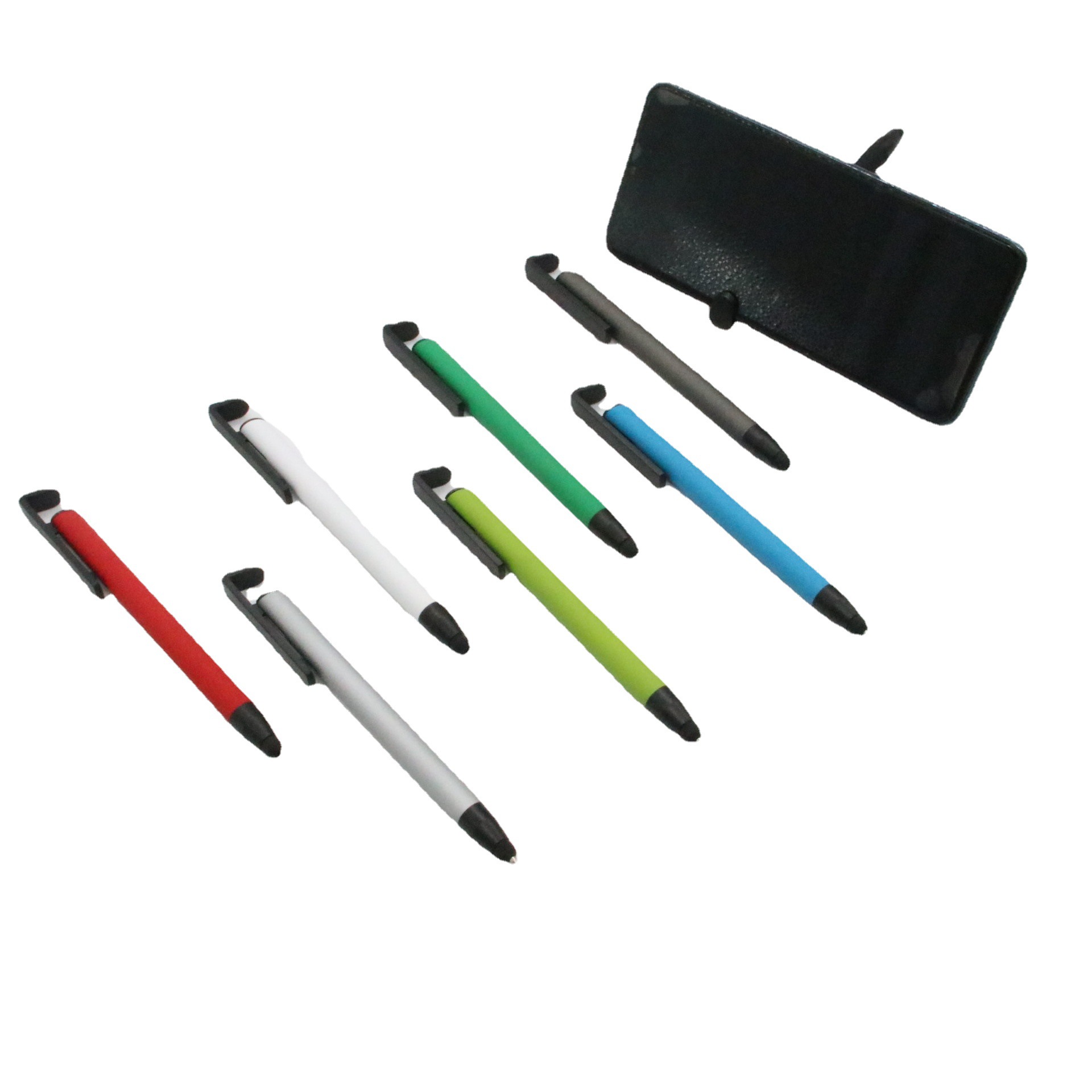 Pegamento de metal pulverización titular del teléfono móvil pluma de regalo láser logo prensa medio aceite bolígrafo multicolor opcional