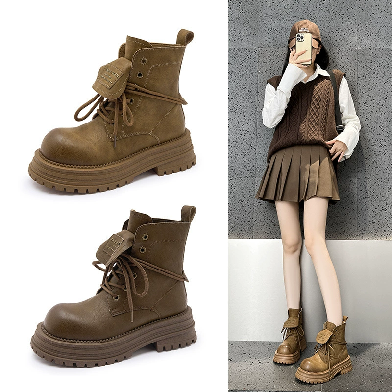 Шоу ретро сделай старые британские ботинки Martin женский 2024 новый студент шнуровка короткие ботинки Western Desert сапоги