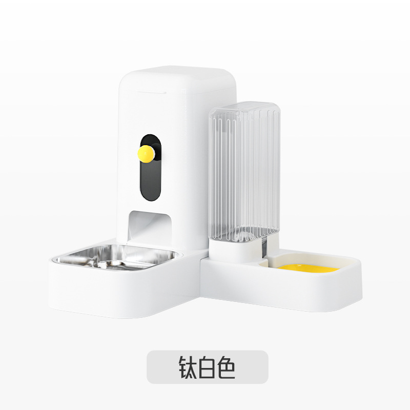 Cat Bowl alimentador de agua potable de gran capacidad dispensador de agua automático para mascotas separación húmeda y seca transfronteriza de acero inoxidable Cat Basin tazón para perros