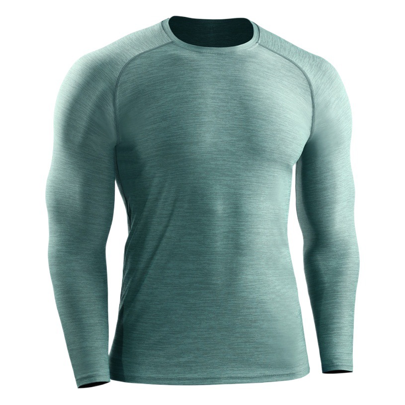 Otoño e Invierno de secado rápido Deportes de los hombres camisa de manga larga al aire libre correr ropa de fitness entrenamiento Delgado baloncesto estiramiento transpirable camiseta